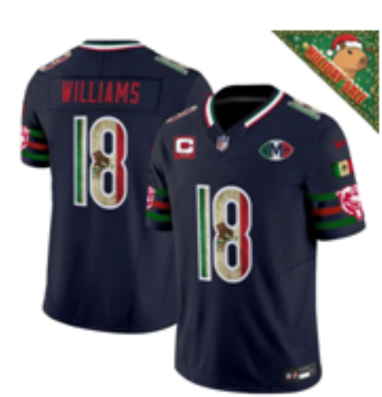 Men 2026 Chicago Bears #18 Williams blue 3th generations Nike Limited NFL Jersey style 0056